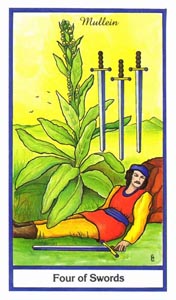 Zwaarden Vier (Herbal-deck)